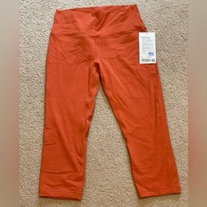 Lululemon align cropped orange pants size 10
